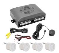 Capteurs Kit Capteur Stationnement Vidéo Voiture À Processeur Double Cœur Radar Recul Assistance Au Moniteur Capteur De Distance De Stationnement(BLANC)