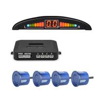 Capteurs Kit Kit Capteurs Stationnement Avec 4 Radars Affichage Numérique Précis L'alarme D'obstacle Parktronic Radar Recul Capteur De Distance De Stationnement(Bleu)