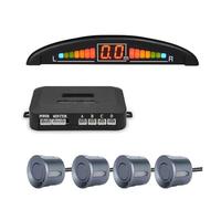 Capteurs Kit Kit Capteurs Stationnement Avec 4 Radars Affichage Numérique Précis L'alarme D'obstacle Parktronic Radar Recul Capteur De Distance De Stationnement(Gris)