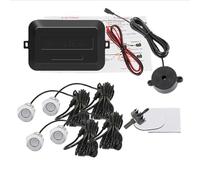 Capteurs Kit Kit Capteurs Stationnement Buzzer 22 Mm 4 Radar De Recul Indicateur D'alerte Sonore Sonde 8 Couleurs 12 V Capteur De Distance De Stationnement(Argent)