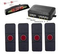 Capteurs Kit Kit Capteurs Stationnement Park Tronic 13Mm Avec Interrupteur Écran Radars Recul Détecteur Alarme Capteur De Distance De Stationnement(Rouge)