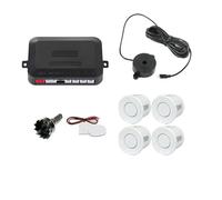 Capteurs Kit Kit Capteurs Stationnement Pour Voiture 4 Buzzer Radar Recul Indicateur D'alerte Sonore Sonde 12 V 22 Mm Capteur De Distance De Stationnement(BLANC)