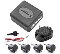 Capteurs Kit Kit De Capteurs Stationnement Pour Voiture Avec 4 Avertisseur Sonore Recul Détecteur Radar 22 Mm 12 V Capteur De Distance De Stationnement(Noir)