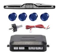 Capteurs Stationnement Système De Capteur Stationnement LED Rétro Éclairage Moniteur Kit D'affichage Assistant Détection Secours 4 Sondes(Blue)