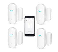 Capteurs WiFi pour porte et fenêtre, alarme intelligente Tuya avec application de notification gratuite, système d'alarme de sécurité domestique, pas de hub nécessaire, compatible avec Alexa, Google