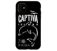 Captiva Island Souvenir, Florida Dolphin Sailing Boat, FL Coque pour iPhone 11