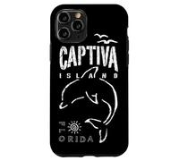 Captiva Island Souvenir, Florida Dolphin Sailing Boat, FL Coque pour iPhone 11 Pro