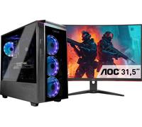 CAPTIVA PC Advanced Gaming R82-992 TFT Bundle (Ryzen 7 7700X/RTX4070 Super 12GB GDDR6X/SSD 1TB/32768/WLAN/w/o OS) (82992)