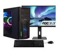 CAPTIVA Power Starter R80-034 TFT Bundle AMD Ryzen 5 5600G 32 Go DDR4-SDRAM 1 To SSD PC Noir