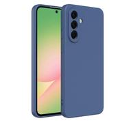 Captor Coque colorée en Silicone Liquide pour Samsung A56, Haute qualité avec Bord relevé pour écran et Protection Appareil Photo Souple avec Microfibre intérieure (Bleu foncé)