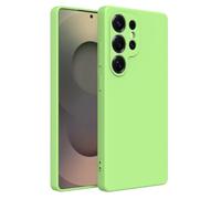 Captor Coque colorée en Silicone Liquide pour Samsung S25 Ultra, de Haute qualité avec Bord relevé pour écran et Protection Appareil Photo Souple avec Microfibre intérieure (Vert)