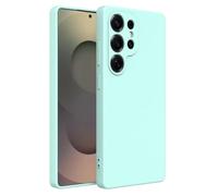 Captor Coque colorée en Silicone Liquide pour Samsung S25 Ultra, de Haute qualité avec Bord relevé pour écran et Protection Appareil Photo Souple avec Microfibre intérieure (Vert Menthe)