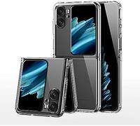 Captor Coque Oppo Find N2 Flip, étui transparent en silicone rigide, mince, antichoc, anti-rayures, protection de qualité avec bord surélevé pour appareil photo, résistant pour coque Find N2 Flip