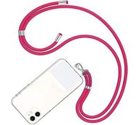 Captor Lanière de chaîne avec cordon de serrage pour téléphone portable, téléphone portable, téléphone portable, téléphone portable, accessoires universels, lacets femme homme (fuchsia)