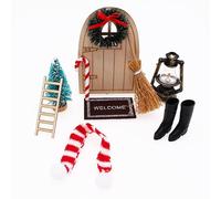 Captor Maison Lutin Farceur de Noel avec Accessoires, Maison des Lutins, Accessoire Lutin Farceur pour Décoration de Noël, Elfe Farceur Fille ou Garçon (10 pièces)
