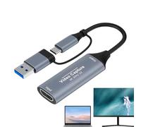 Capture Card For Streaming | Audio Video Transfer Device | USB 2.0 Computer Capture Card | Recording To Computer Laptop PC TV From Camera, Camcorder, VCR, Console | Live Streaming