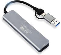 Capture Card,Video Capture Card 4K HDMI to USB/USB C 3.0,4K 30Hz Input Video Capture Full HD 1080P for Streaming Compatible with Switch/PS5/PS4/Xbox/MacBook/iPad/Camera/PC