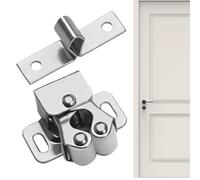 Capture de porte d'armoire - Armoire de capture à rouleaux, de porte d'armoire | à ressort en acier inoxydable, Cliquet de meuble Matériel de capture à double rouleau, Boucle de porte