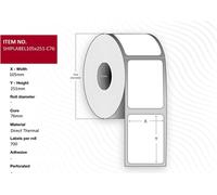 Capture Ship-label 105 x 251mm, Core