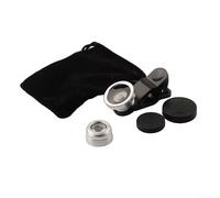 Capture the Moment Kit d'objectifs pour téléphone portable avec objectif Fish Eye, grand angle et macro Argenté