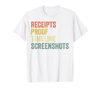 Captures d'écran de la chronologie des reçus T-Shirt