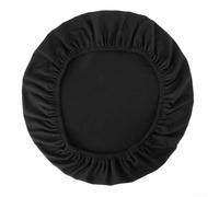 Capuche de chaise élastique amovible en polyester et élasthanne pour sièges ronds carrés et oblongs pour protéger les coussins des taches dans les tons dorés (noir)
