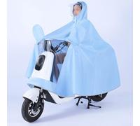 Capuche de pluie amovible avec double bord transparent conçue pour s'adapter aux casques. Imperméable et coupe-vent, adaptée en cas de forte pluie et de vent (bleu clair, taille 8XL)