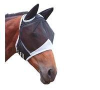 Capuche for Chevaux adaptée aux Petits, Moyens et Grands Masque Respirant Multi-Tailles for collé for prévenir Les moustiques pour Cheval(Black S)