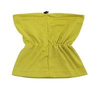 Capuche pour chiot, tour de cou respirant et ajustable avec sangle extensible, en soie glacée légère, idéale pour les voyages d'été en extérieur. Couvre-chef respirant et chaud avec sangle (Yellow, A)