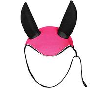 Capuche rose en crochet avec oreilles confortables en lycra, voile anti-bruit, haute densité, vêtement de sport pour cavalier de compétition
