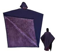 Capuche unisexe, cape longue surdimensionnée ample, couverture portative à capuche, poncho à capuche, cape pondérée portative à capuche unisexe à coupe ample, violet foncé, taille unique