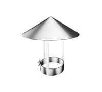 Capuchon anti-pluie pour toiture en acier inoxydab Capuchon de cheminée en acier inoxydable, cône supérieur for tuyau poêle, extracteur conduit, évent d'échappement 7-30cm(22cm)