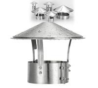 Capuchon anti-pluie pour toiture en acier inoxydab Chapeau de cheminée en acier inoxydable 304 for conduit 75-315mm(125mm)
