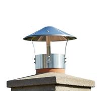 Capuchon anti-pluie pour toiture en acier inoxydab Chapeau de cheminée réglable en acier inoxydable 304, 75-315mm for tuyau fumée(125mm)