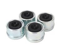 Capuchon Anti-poussière de roulement de remorque 4 pièces 1,98 Pouces couvercles de moyeu en Caoutchouc métallique Robuste pour Protection de roulement de moyeux de Roue de