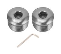 Capuchon Anti-poussière pour pédales de vélo, en Alliage d'aluminium, Taille de Filetage M14, Couvercle de Protection Durable pour pédales de vélo de Montagne, 2 pièces avec clé (De Couleur)