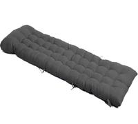 Capuchon Antidérapante et Bande Réglable for Intérieur Extérieur Coussin de Chaise Longue, épaissir Bain de Soleil, Transat, Matelas for Transat Extérieure for Jardin, Terrasse, Balcon(Black)