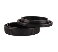 Capuchon arrière d'objectif à monture RF for Canon /capuchon de corps d'appareil photo/ensemble de capuchons couvercle d'objectif en plastique noir for EOS R RP R3 R5 R6 R7 R10 R6II R7II R5c(Lens Cap
