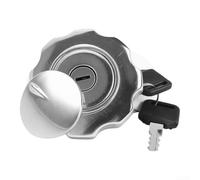 Capuchon Carburant Alu pour moto 7cm Joint Étanche Anti-fuite | Alliage aluminium silver, joint caoutchouc étanche, diamètre 7cm, empêche les fuites d'essence