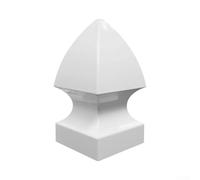 Capuchon colonne gothique en PVC résistant aux intempéries Blanc 24 cm