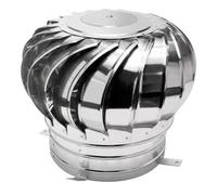 Capuchon D'aération De Toit De Turbines, Ventilateur De Toit D'éoliennes | Acier inoxydable 304,conception rotative, fonctionnement silencieux,adapté aux greniers et aux toits(300mm/12in)