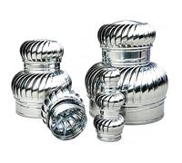 Capuchon D'aération En Acier Inoxydable, Évents De Ventilateur De Turbines | Conception de lame, faible bruit,rotation stable,économie d'énergie, antiblocage,installation facile(300mm/12in)