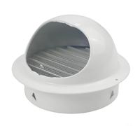 Capuchon d'aération mural en acier inoxydable, hotte d'échappement extérieure ronde avec amortisseur anti-retour, couvercle d'aération résistant aux intempéries pour extracteur d'air de cuisine et