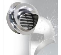 Capuchon d'aération Mural Rond de 2 à 11.8 Pouces, en Acier Inoxydable 304, évents de Sortie d'air étanches à la Pluie pour extracteur intérieur et extérieur