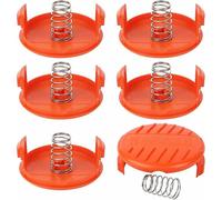 Capuchon de bobine, 8 pièces de remplacement pour capuchon de bobine, couvercle de remplacement avec 8 ressorts pour bobine de tondeuse à gazon Black-Decker RC-100-P AFS.