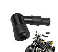 Capuchon De Bougie D'allumage De Moto Noir - Connecteur Clignotant Coudé | Accessoires De Couverture De Bottes D'allumage Étanches En Caoutchouc | Pièces De Rechange D'entretien De Réparation De Moteu