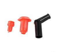 Capuchon de Bougie pour Moto - Antiparasite en Caoutchouc Résistant à la Chaleur et Étanche - Connecteur Haute Tension pour Scooter et Tronçonneuse - 45x67mm (Red)
