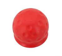 Capuchon de boule d'attelage de remorque de 50 mm pour barre de remorquage - Housse de protection en PVC souple pour caravane, remorque, camion et semi-remorque (noir) (rouge)