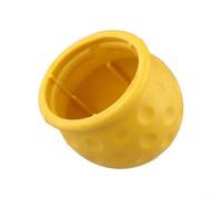 Capuchon de boule d'attelage de remorque de 50 mm pour barre de remorquage - Housse de protection en PVC souple pour caravane, remorque, camion et semi-remorque (noir) (jaune)