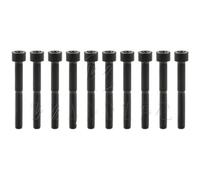 Capuchon de boulon en titane, tête hexagonale for pièces vélo montagne, 10 pour réparation(Black,10PCS_M6X65MM)